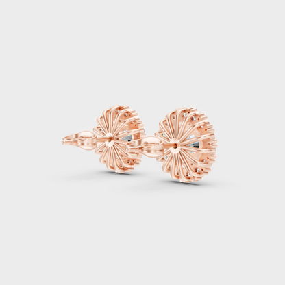  Blush Rose Gold Round Lab Diamond Studs For Sophisticated Sustainable Luxury