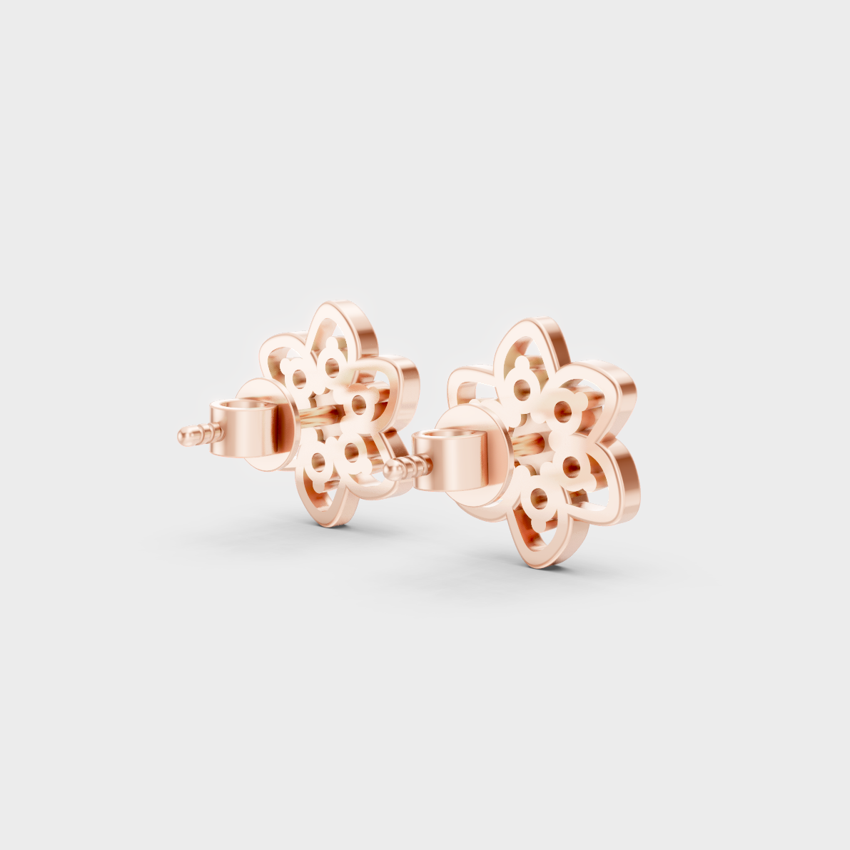Blush Rose Gold Round Lab Diamond Studs For Sophisticated Sustainable Luxury