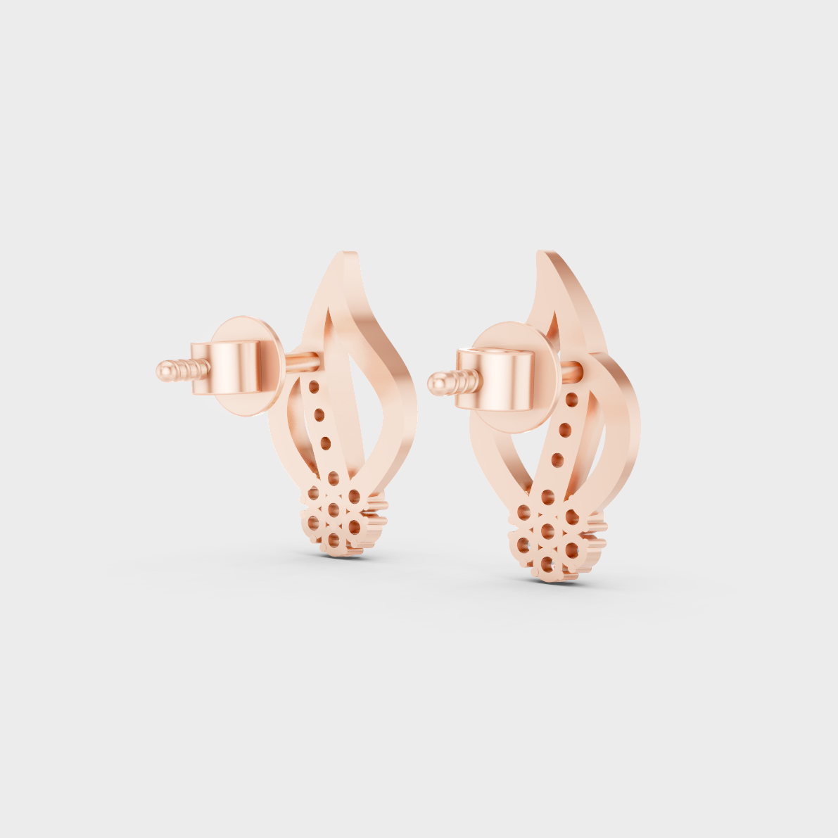  Blush Rose Gold Round Lab Diamond Studs For Sophisticated Sustainable Luxury