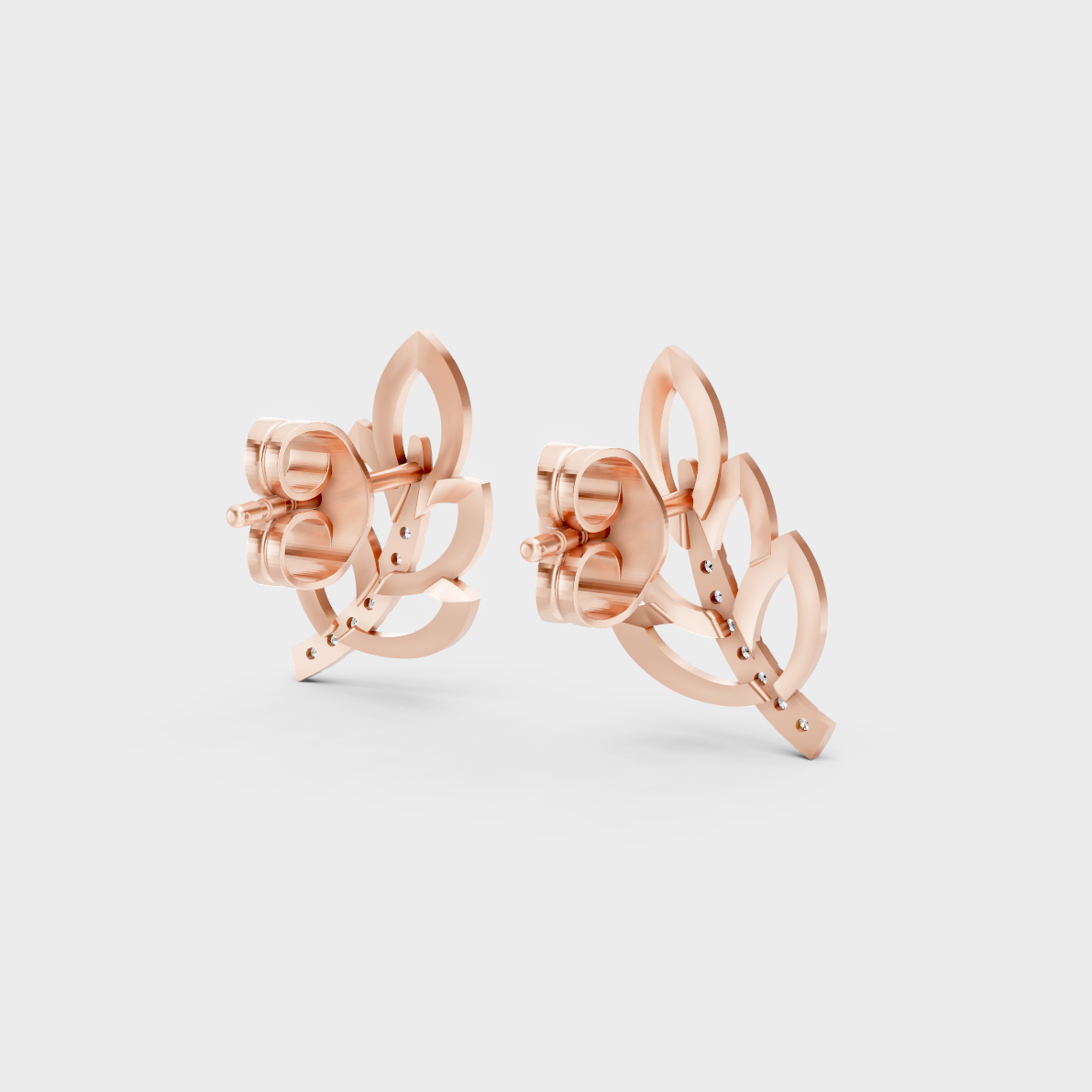 Blush Rose Gold Round Lab Diamond Studs For Sophisticated Sustainable Luxury
