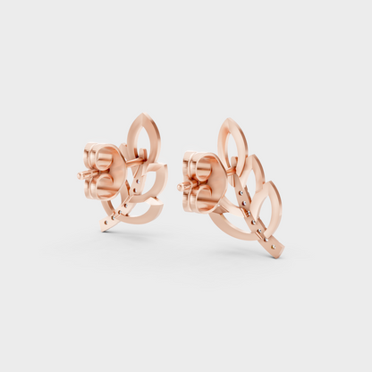 Blush Rose Gold Round Lab Diamond Studs For Sophisticated Sustainable Luxury