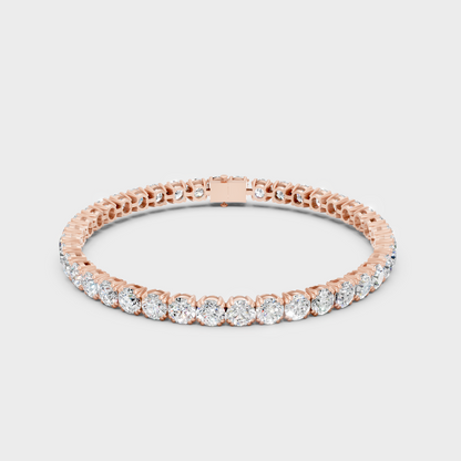 Hallmark Gold Round Lab Diamond Bracelet Rose Gold
