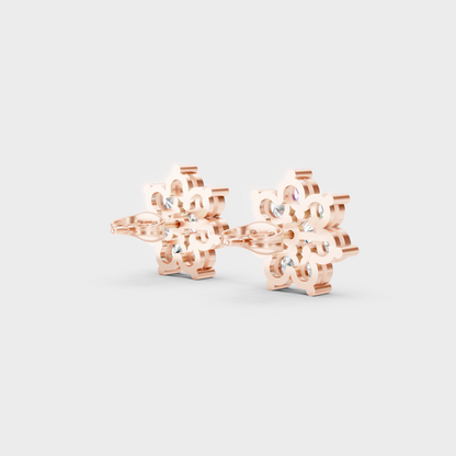  Blush Rose Gold Round Lab Diamond Studs For Sophisticated Sustainable Luxury