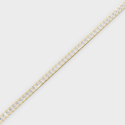 4.56 Ct Lab-Grown Princess Cut Diamond Tennis Bracelet in