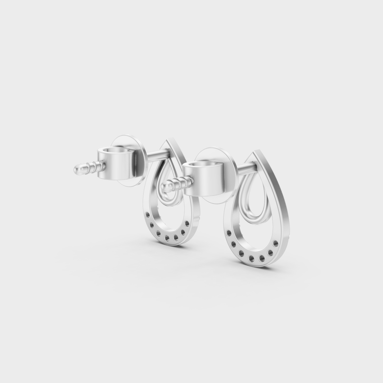 Premium 950 Platinum Solitaire Studs Showcasing Sustainable Round Lab Diamonds