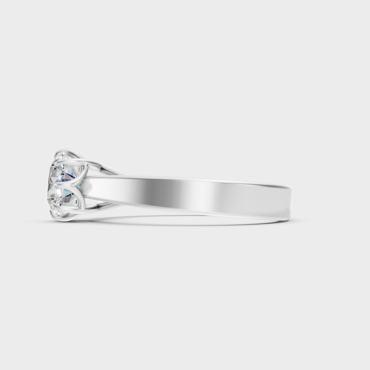 High-Polish Platinum Lab Diamond Ring For Maximum Radiant Shine