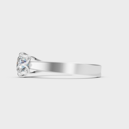 High-Polish Platinum Lab Diamond Ring For Maximum Radiant Shine