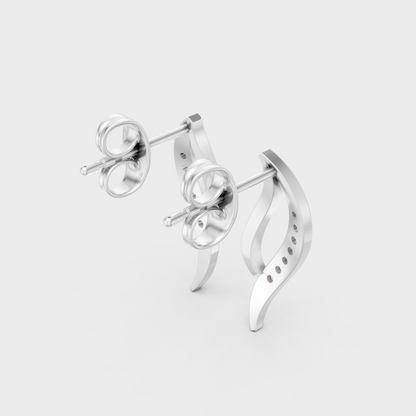 Premium 950 Platinum Solitaire Studs Showcasing Sustainable Round Lab Diamonds