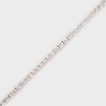 Luxury Round Diamond Tennis Bracelet Rose Gold Jewelry