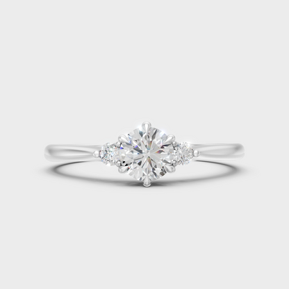 Certified 0.76 Carat Round-Cut Lab-Grown Diamond Solitaire Ring In 14K White Gold