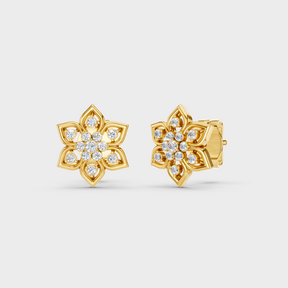 GLI Certified 0.14 Ct TW Round-Cut Lab-Grown Diamond Stud Earrings In 18K Yellow Gold
