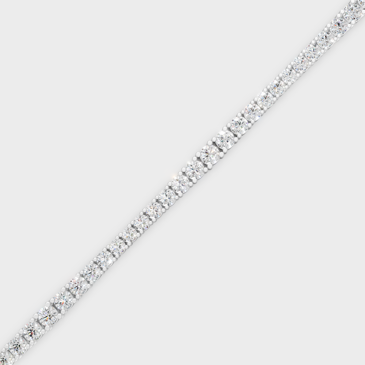 Elegant Lab-Grown Diamond Bracelet White Gold