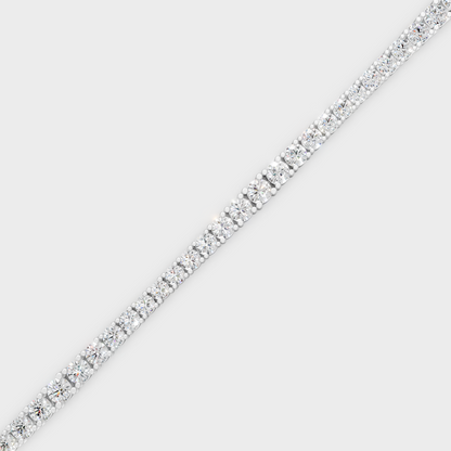 Elegant Lab-Grown Diamond Bracelet White Gold