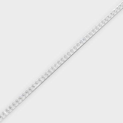 4.56 Ct Lab-Grown Princess Cut Diamond Tennis Bracelet in