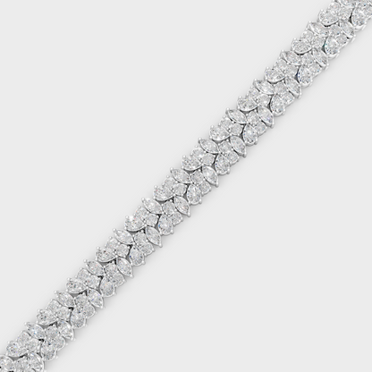 Luxury Multi Shape Diamond Bracelet White Gold Jewelry