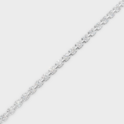 Luxury Round Diamond Bracelet White Gold Jewelry