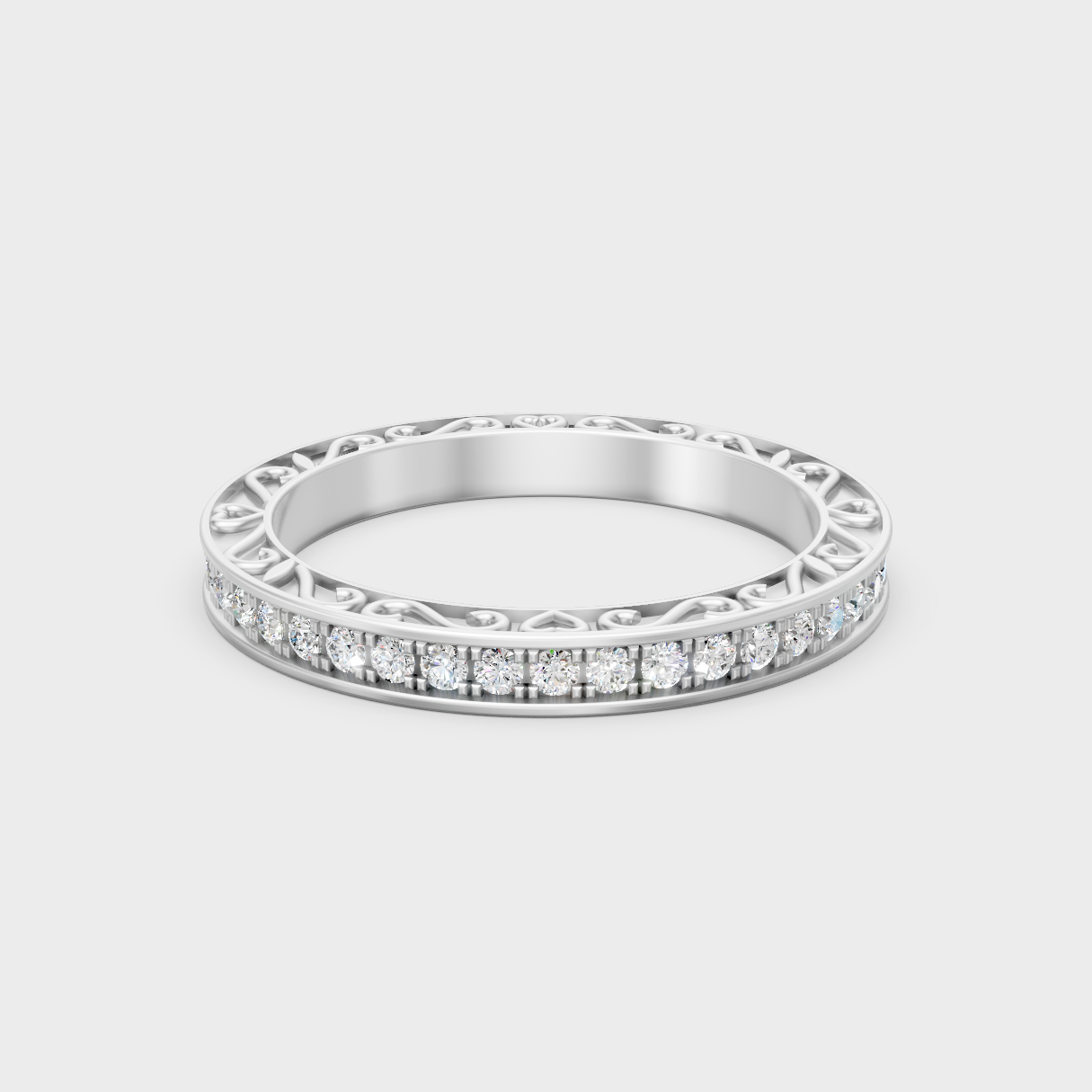 White Gold Round-Cut Lab Diamond Ring For Minimalist Sustainable Luxury