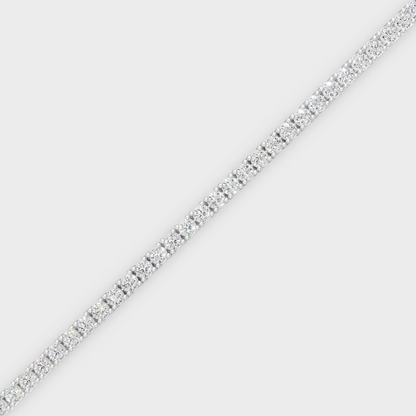 Elegant Round Diamond Bracelet White Gold Jewelry