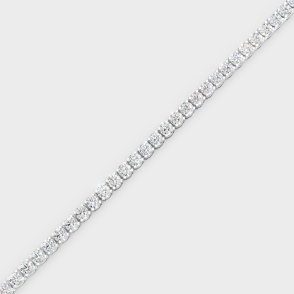 7 Carat Round Cut Lab Grown Diamond Tennis Bracelet in