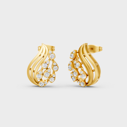 GLI Certified 0.50 Ct TW Round-Cut Lab-Grown Diamond Stud Earrings In 18K Yellow Gold