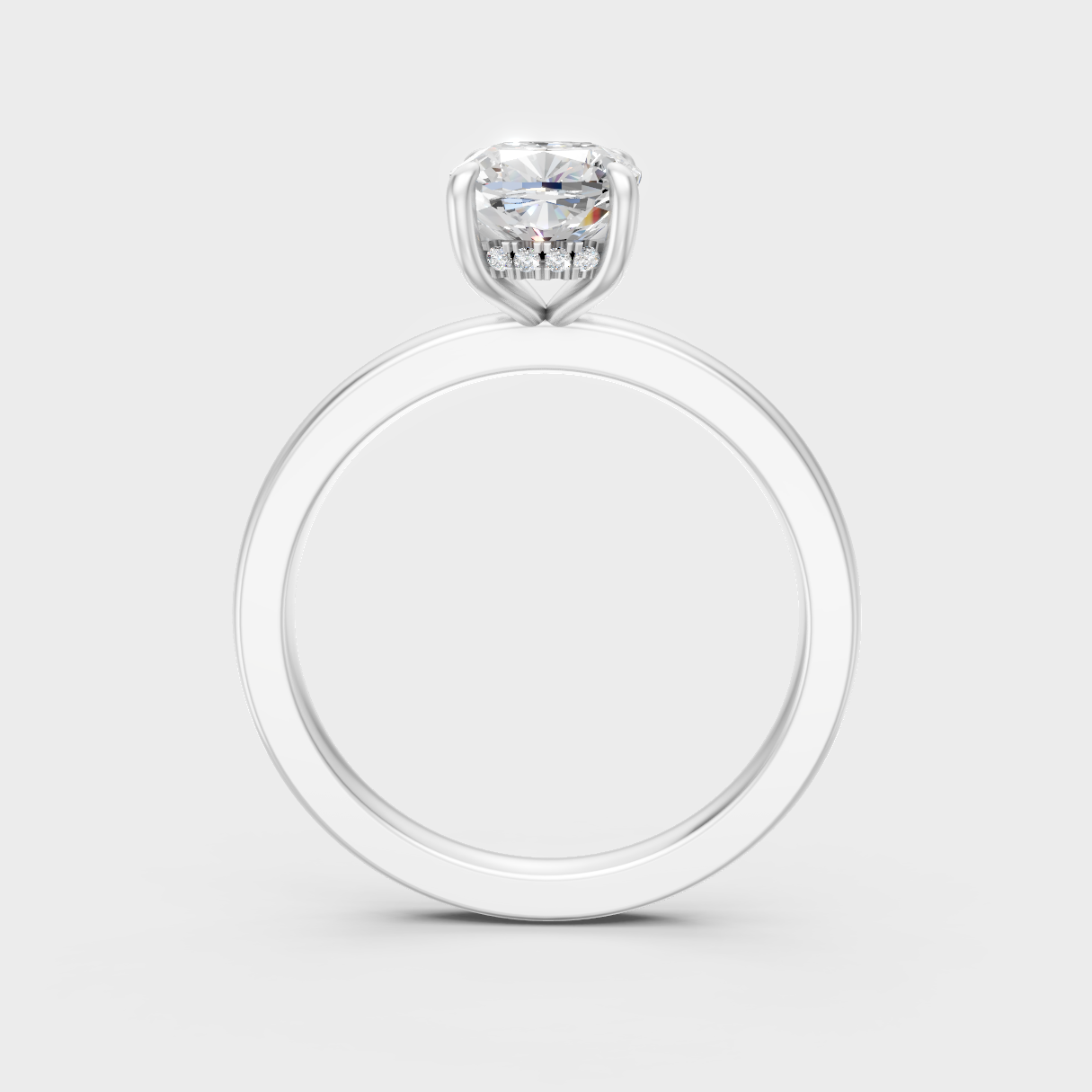  High-Polish 950 Platinum Cushion Lab Diamond Ring For Maximum Shine