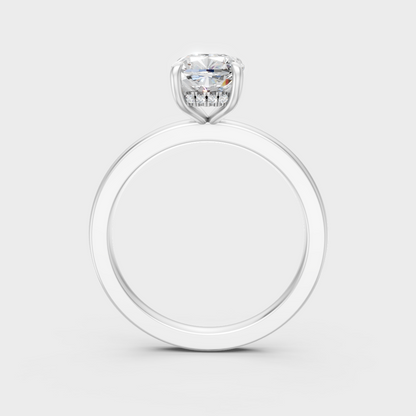  High-Polish 950 Platinum Cushion Lab Diamond Ring For Maximum Shine
