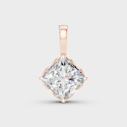 Unique Rose Gold Solitaire Featuring A Certified Princess Lab-Grown Diamond