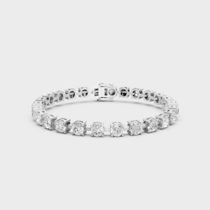 10.5 Ct Round Cut Lab-Grown Diamond Tennis Bracelet White Gold