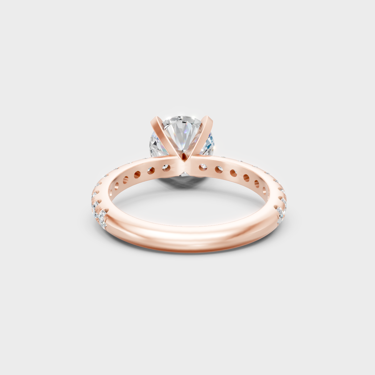 Customizable Rose Gold Round Lab Diamond Ring For An Ethical Bridal Choice