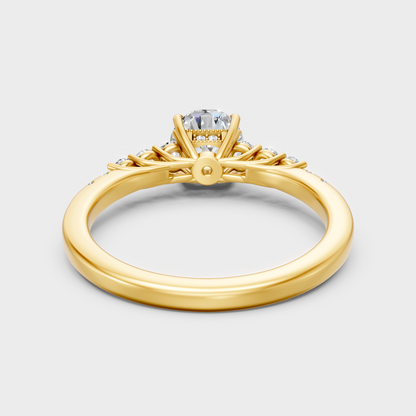 Premium Yellow Gold Jewelry Showcasing Round Lab Diamond Twist Design