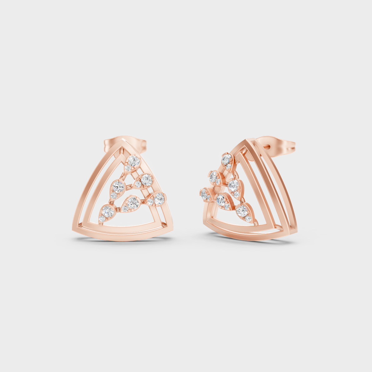 GLI Certified 0.36 Ct TW Round-Cut Lab-Grown Diamond Stud Earrings In 18K Yellow Gold