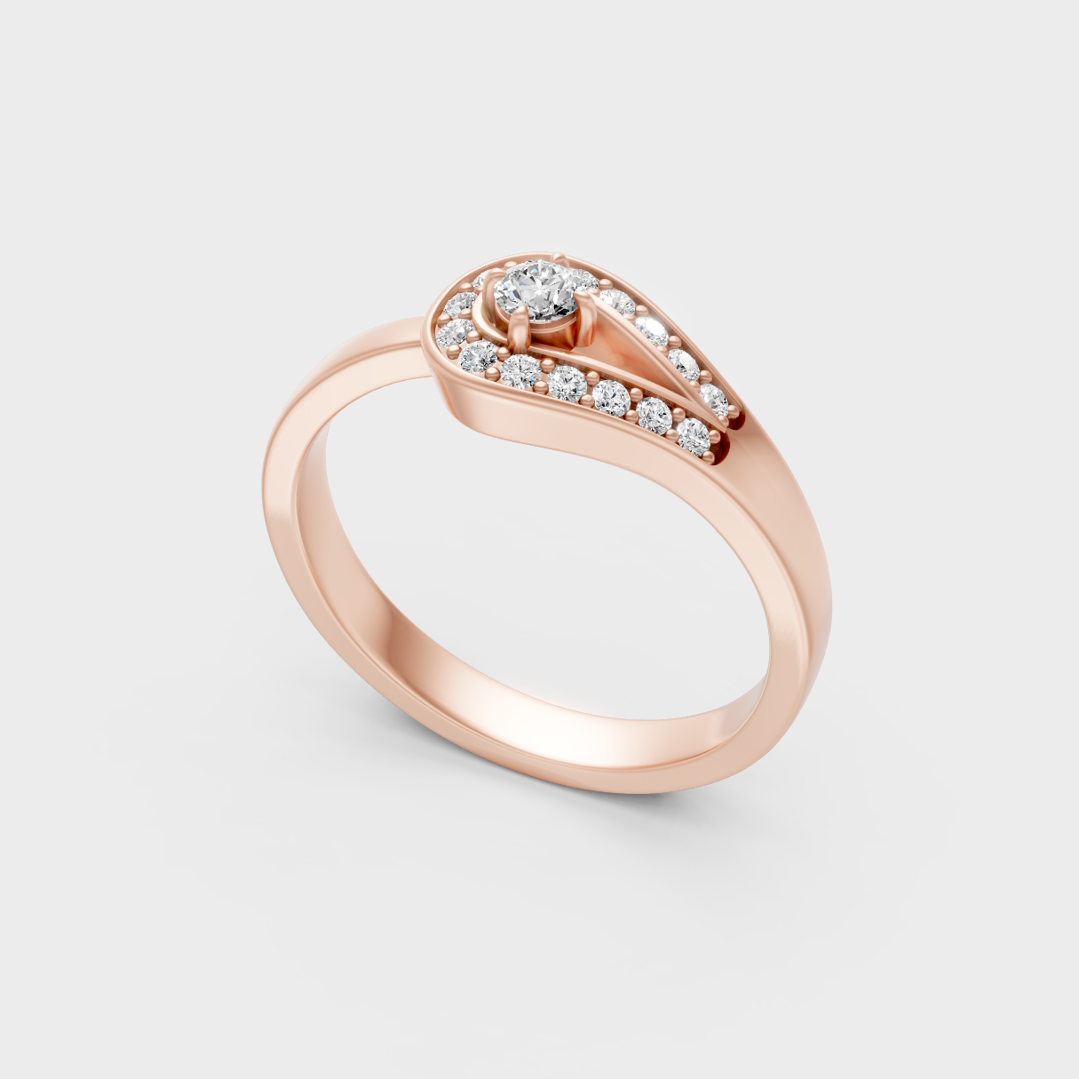 Rose Gold Round-Cut Lab-Grown Diamond Ring For Modern Ethical Luxury