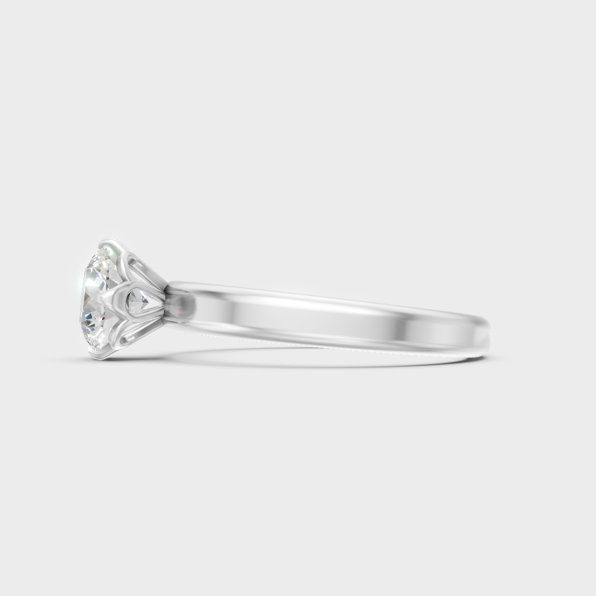  High-Polish Platinum Lab Diamond Ring For Maximum Radiant Shine