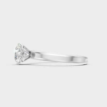  High-Polish Platinum Lab Diamond Ring For Maximum Radiant Shine