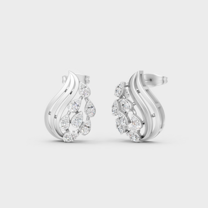 GLI Certified 0.50 Ct TW Round-Cut Lab-Grown Diamond Stud Earrings In 14K White Gold