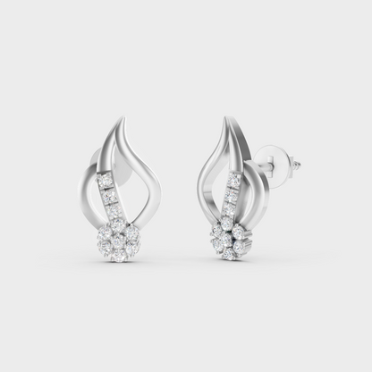 GLI Certified 0.20 Ct TW Round-Cut Lab-Grown Diamond Stud Earrings In 14K White Gold 
