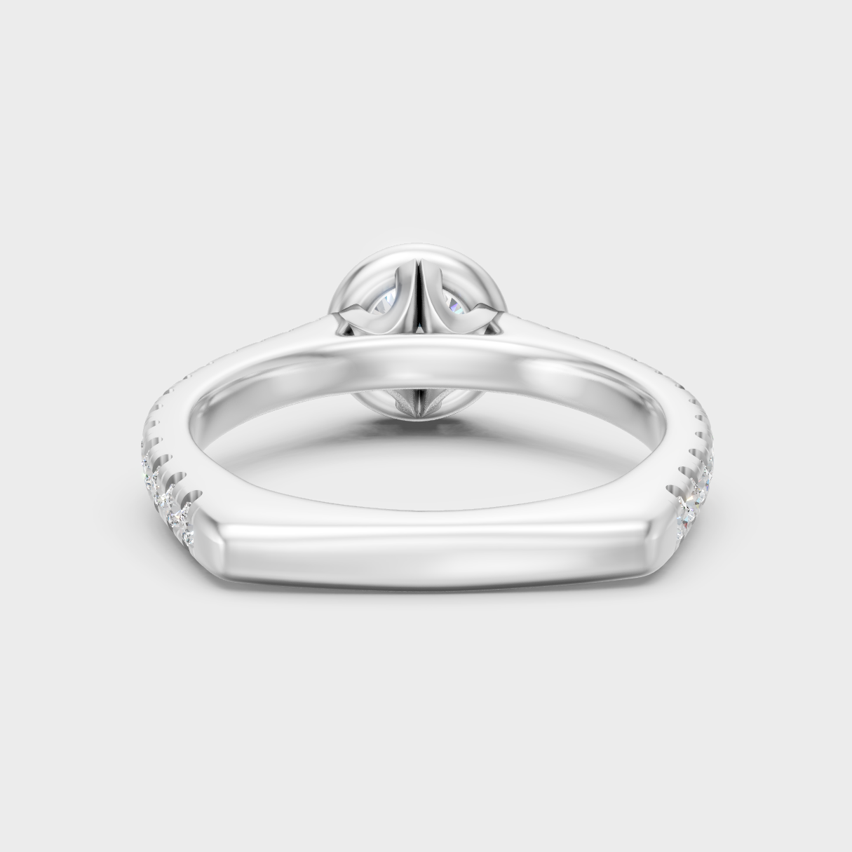 Luxury 950 Platinum Engagement Ring With A Certified  Round Lab-Grown Diamond