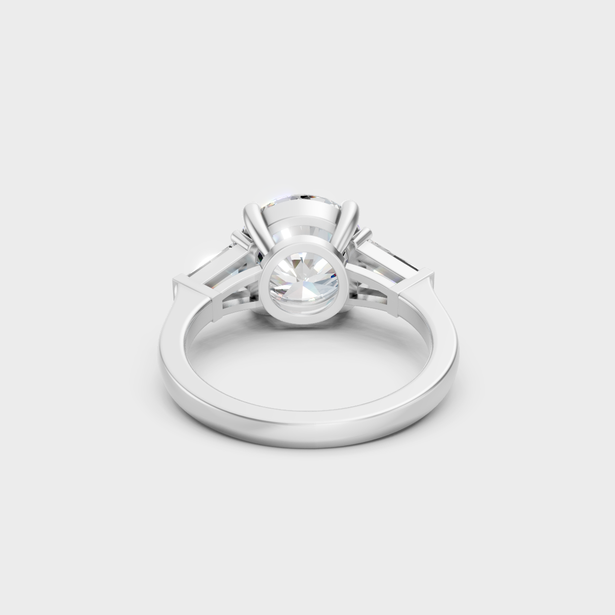Luxury 950 Platinum Engagement Ring With A Certified Round Lab Diamond