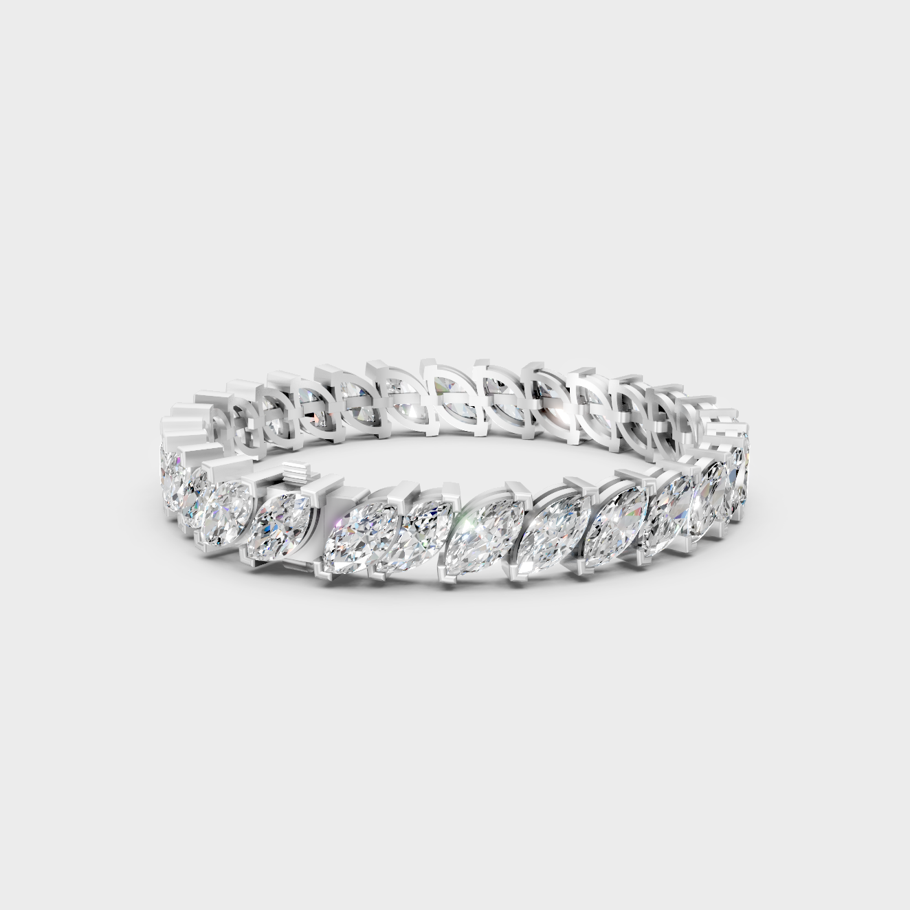 Premium White Gold Bracelet featuring Certified Sustainable Lab Diamonds