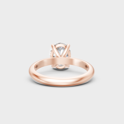  Blush Rose Gold Oval Lab Diamond Ring For Sophisticated Sustainable Luxury