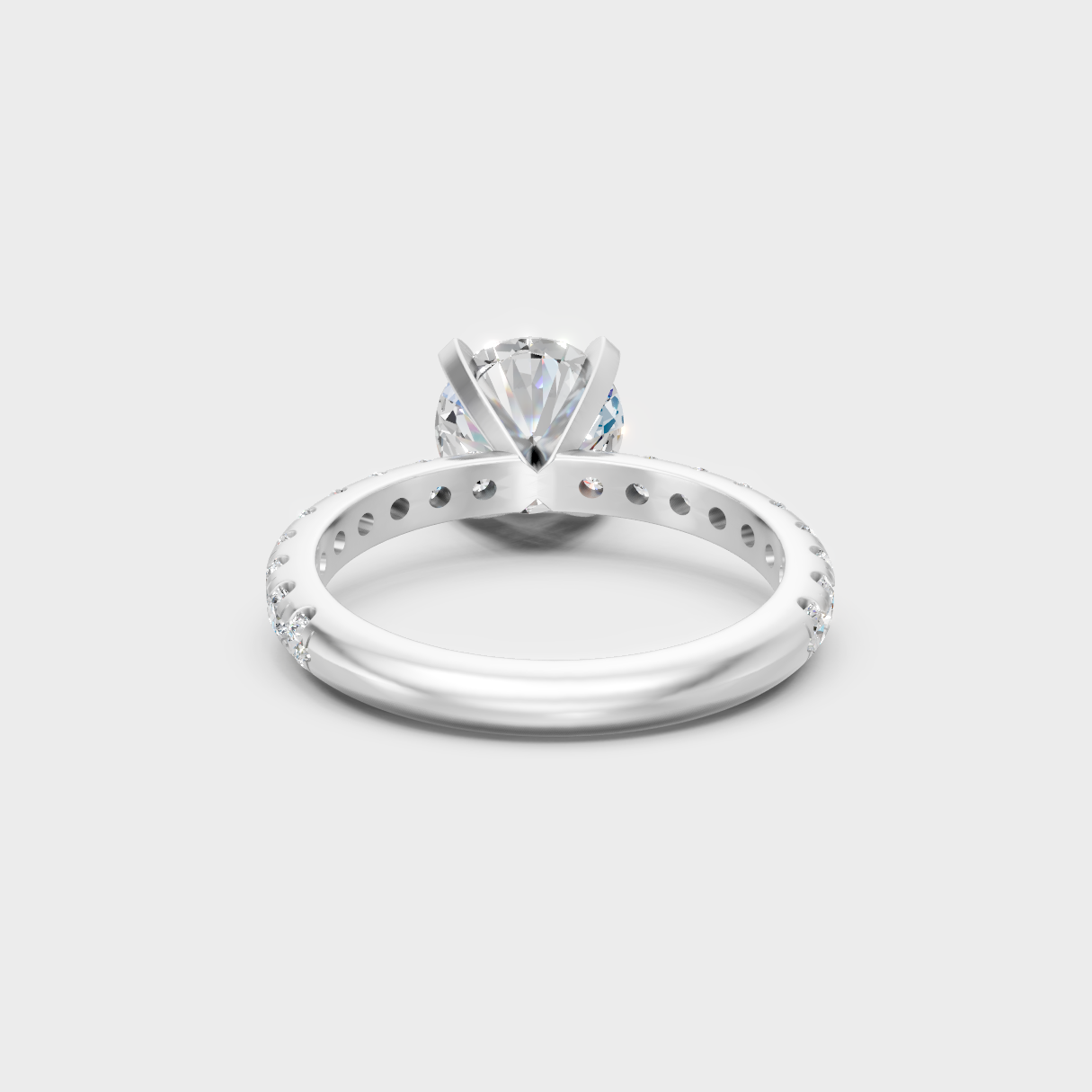 Luxury 950 Platinum Engagement Ring With A Certified Round Lab Diamond