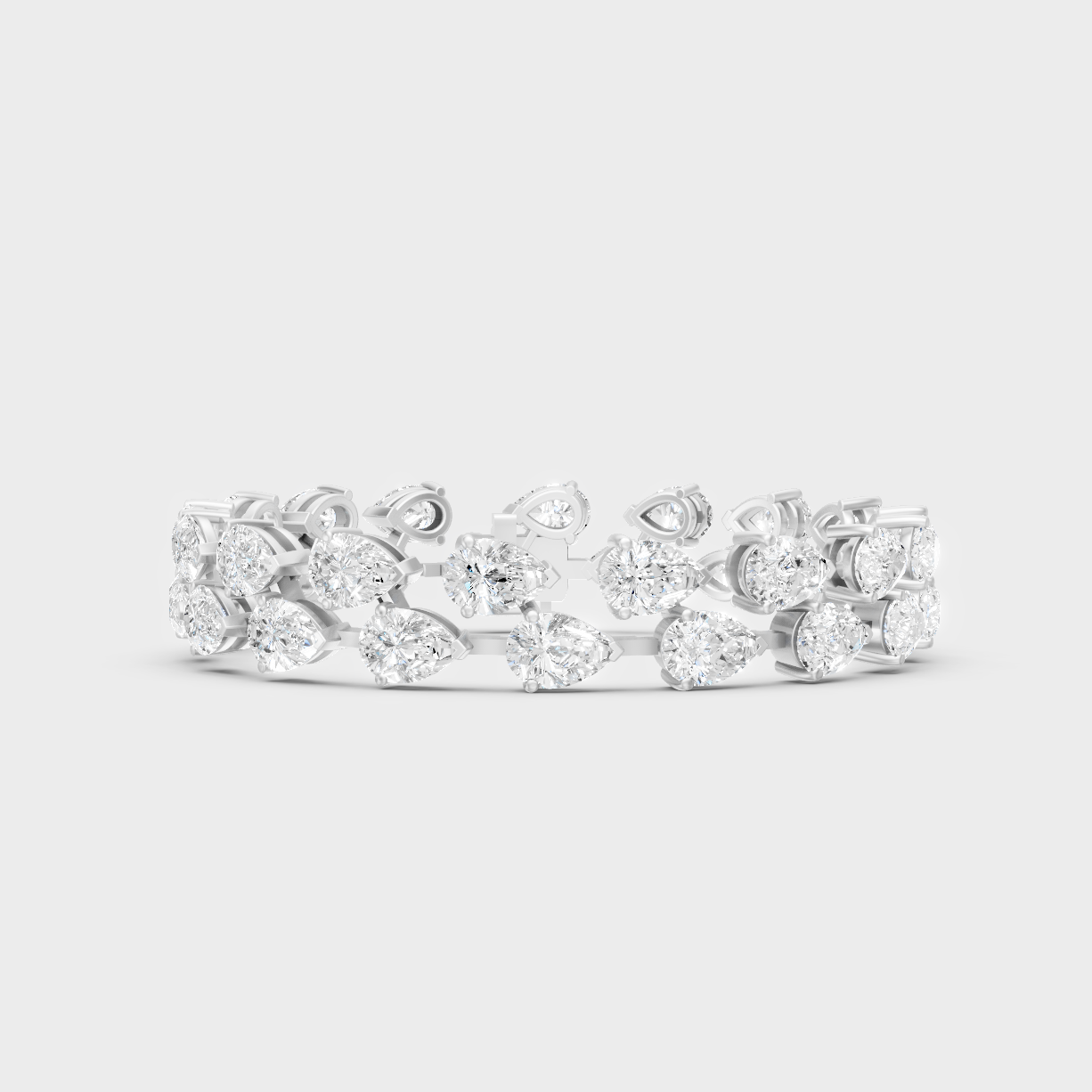 Premium Lab Diamond Bracelet Pear Cut Rose Gold