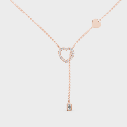 Unique Rose Gold Pendant Featuring A Gli Certified Emerald And Round Lab Diamond