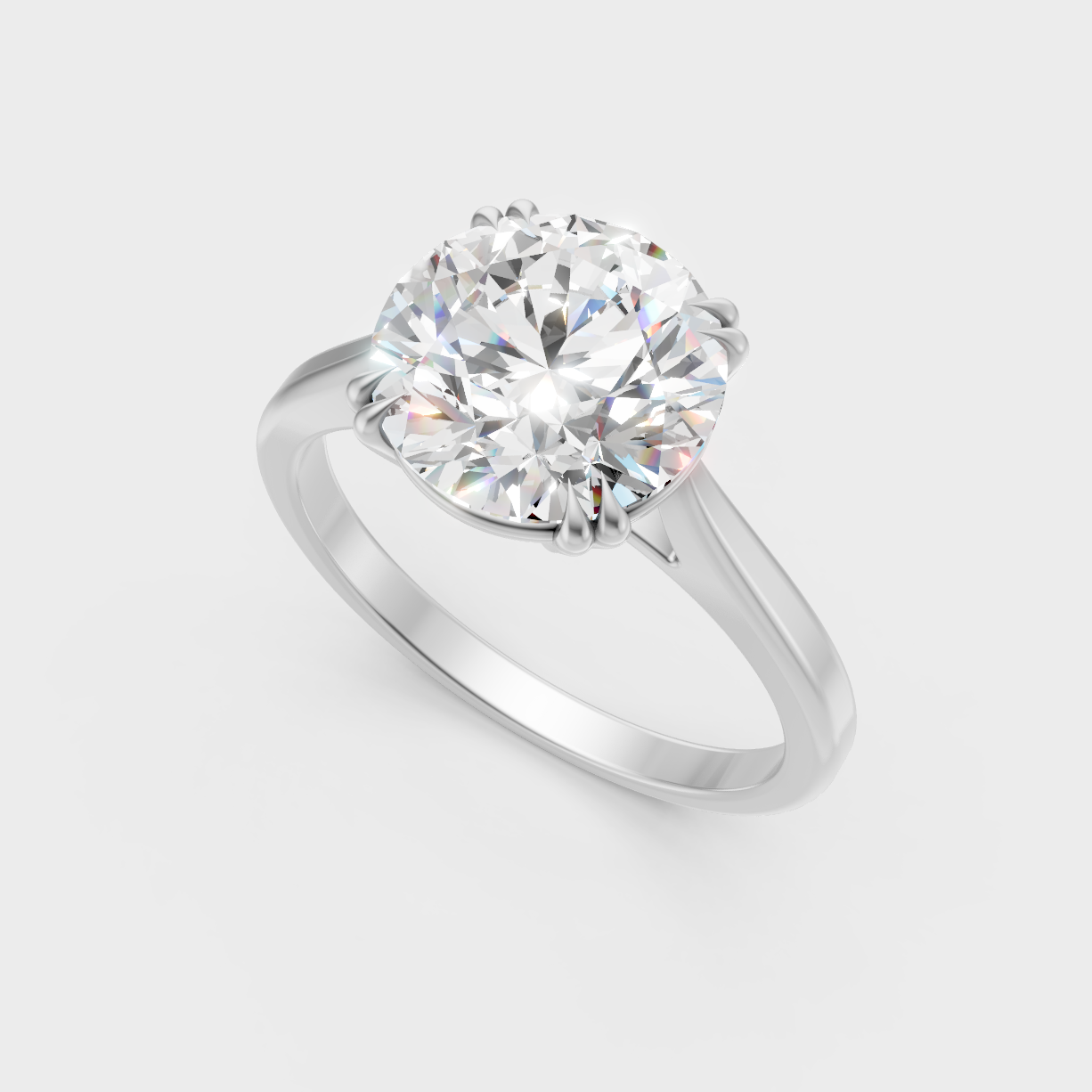 Sleek 2.79 Carat White Gold Lab-Grown Diamond Ring