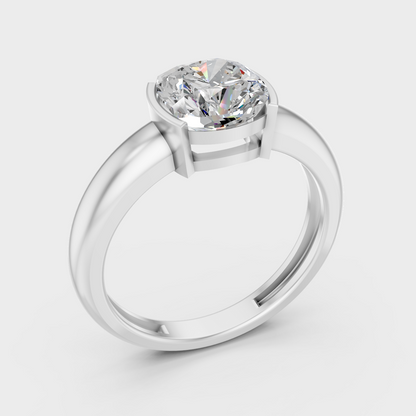 Platinum Cushion Cut Diamond Engagement Ring Timeless Elegance