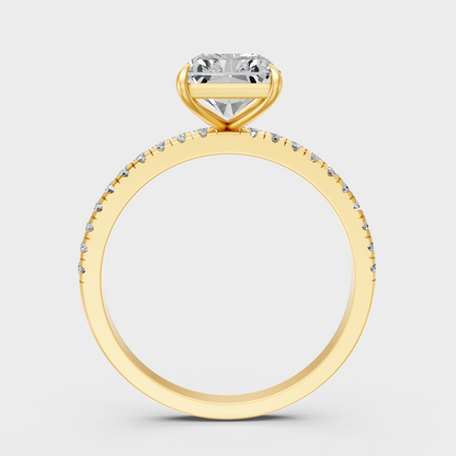 Radiant Statement Ring In Yellow Gold Luxury Jewelry