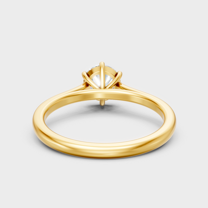Customizable Yellow Gold Round Lab Diamond Solitaire For A Timeless Choice