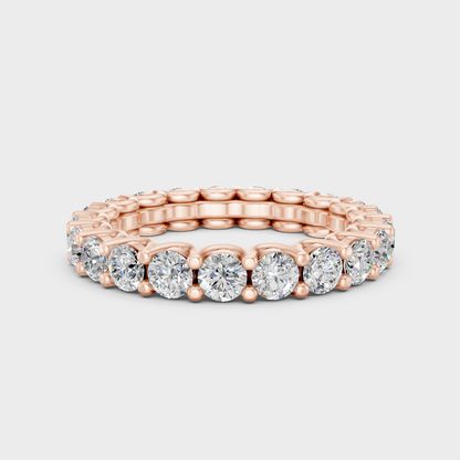 Contemporary Lab Diamond Eternity Ring In Rose Gold