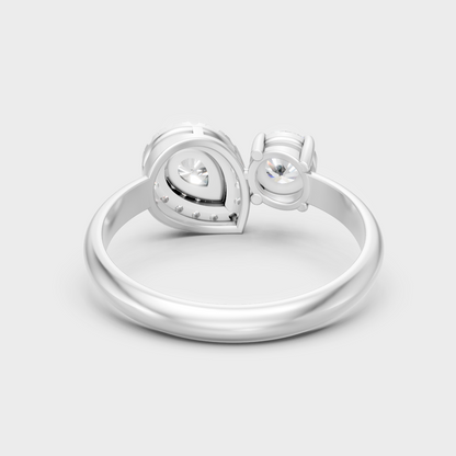  Luxury 950 Platinum Engagement Ring With A Certified Pear Lab-Grown Diamond.