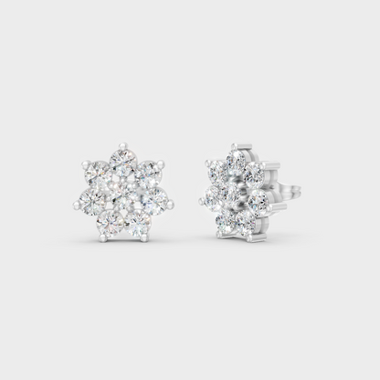 GLI IGI Certified 2.64 Ct TW Round-Cut Lab-Grown Diamond Stud Earrings In 14K White Gold